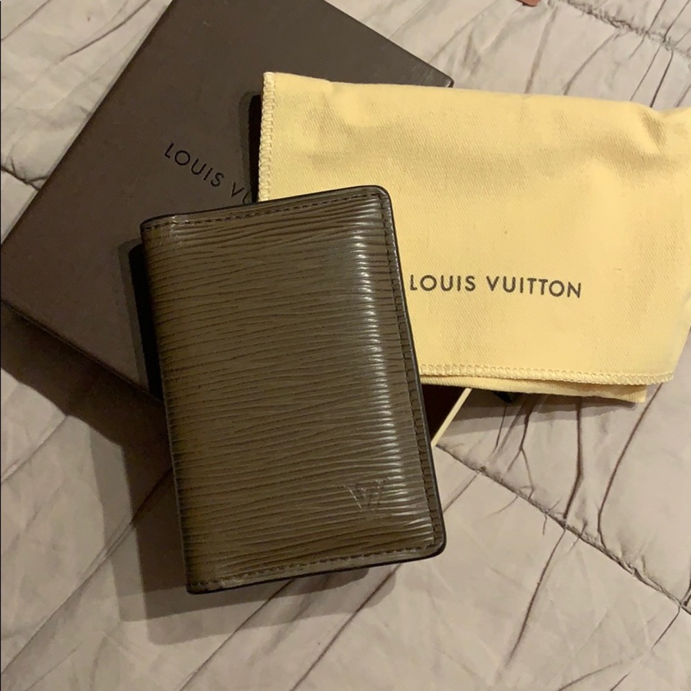 Louis Vuitton Pocket Organiser Taupe Epi Leather